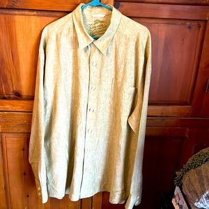 Tommy Bahama beige long sleeve shirt. Size XXL
